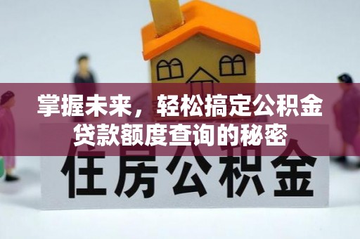 镇康掌握未来，轻松搞定公积金贷款额度查询的秘密