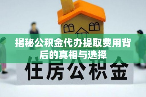 镇康揭秘公积金代办提取费用背后的真相与选择