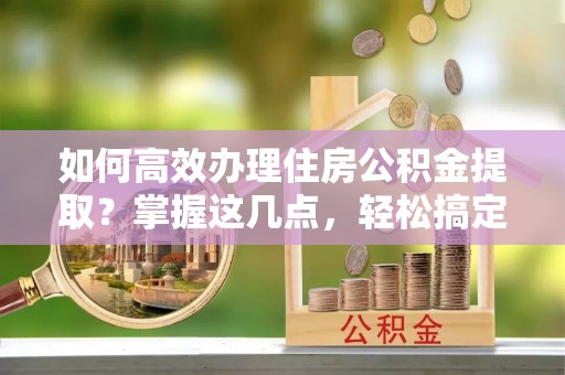 镇康如何高效办理住房公积金提取？掌握这几点，轻松搞定！