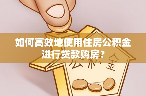 镇康如何高效地使用住房公积金进行贷款购房？